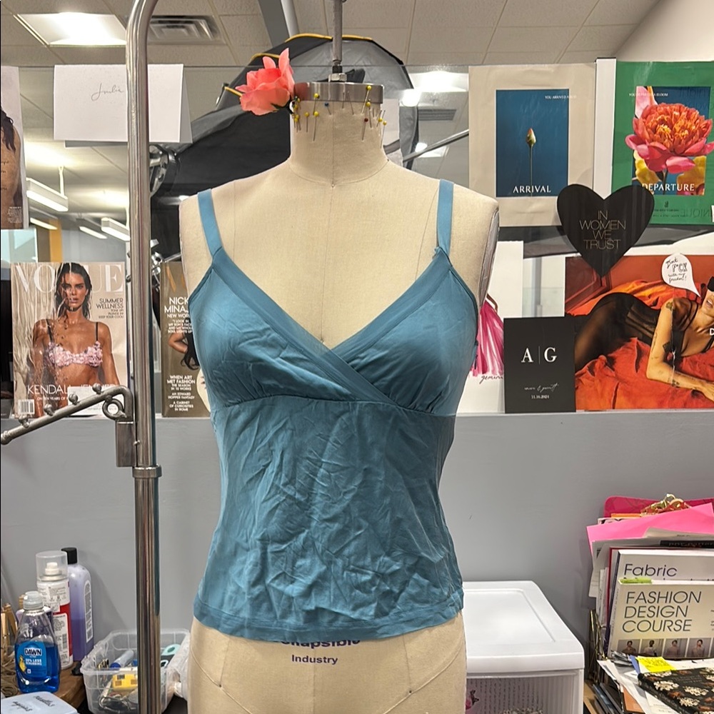 Blue Strappy Camisole Top